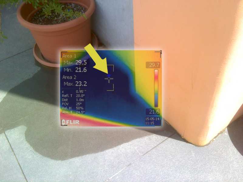 איתור נזילות מים