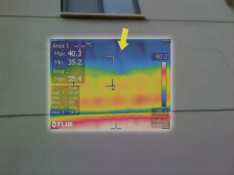 נזילה בקיר חיצוני